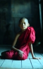 Young Monk in Teak Monastery Bagan, Myanmar